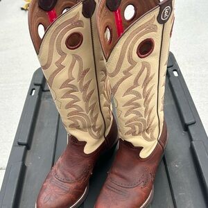 Tony Lama Brown and Cream Cowboy Boots